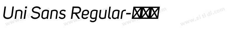 Uni Sans Regular字体转换